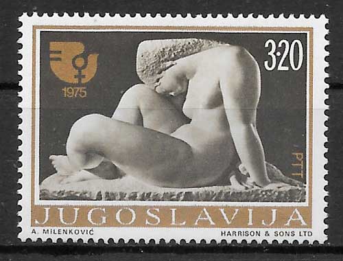 sellos arte Yugoslavia 1975