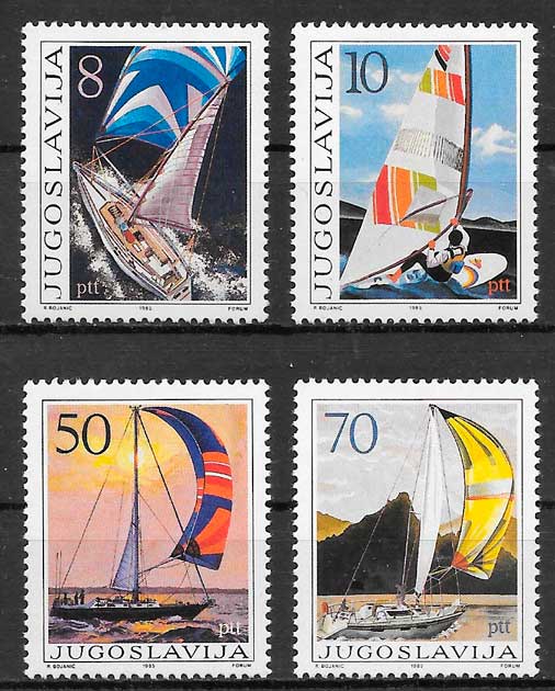 sellos deporte Yugoslavia 1985