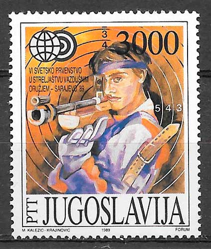 sellos deporte Yugoslavia 1989