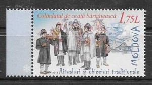 Estampillas navidad Moldavia 2013