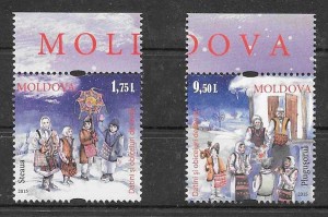sellos navidad 2015 Moldavia
