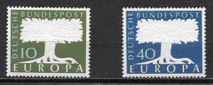 sellos filatelia 1957 Tema Europa Alemania
