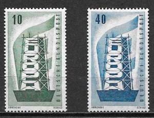 sellos colección tema Europa Alemania 1956