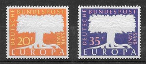 sellos Tema Europa Alemania 1957