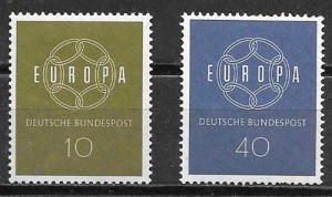 sellos colección Tema Europa Alemania 1959