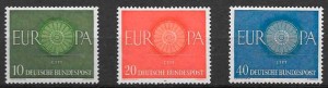 sellos tema Europa Alemania 1960