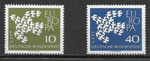 sellos tema Europa Alemania 1961