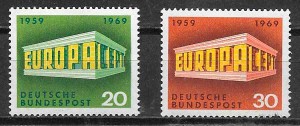 filatelia colección tema Europa Alemania 1969