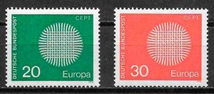sellos Tema Europa Alemania 1970