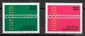sellos tema Europa Alemania 1971