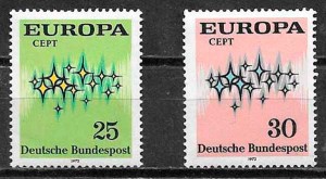 sellos Tema Europa Alemania 1972