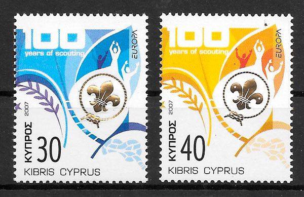 colección sellos Europa Chipre 2007