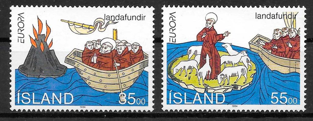 sellos Europa Islandia 1994