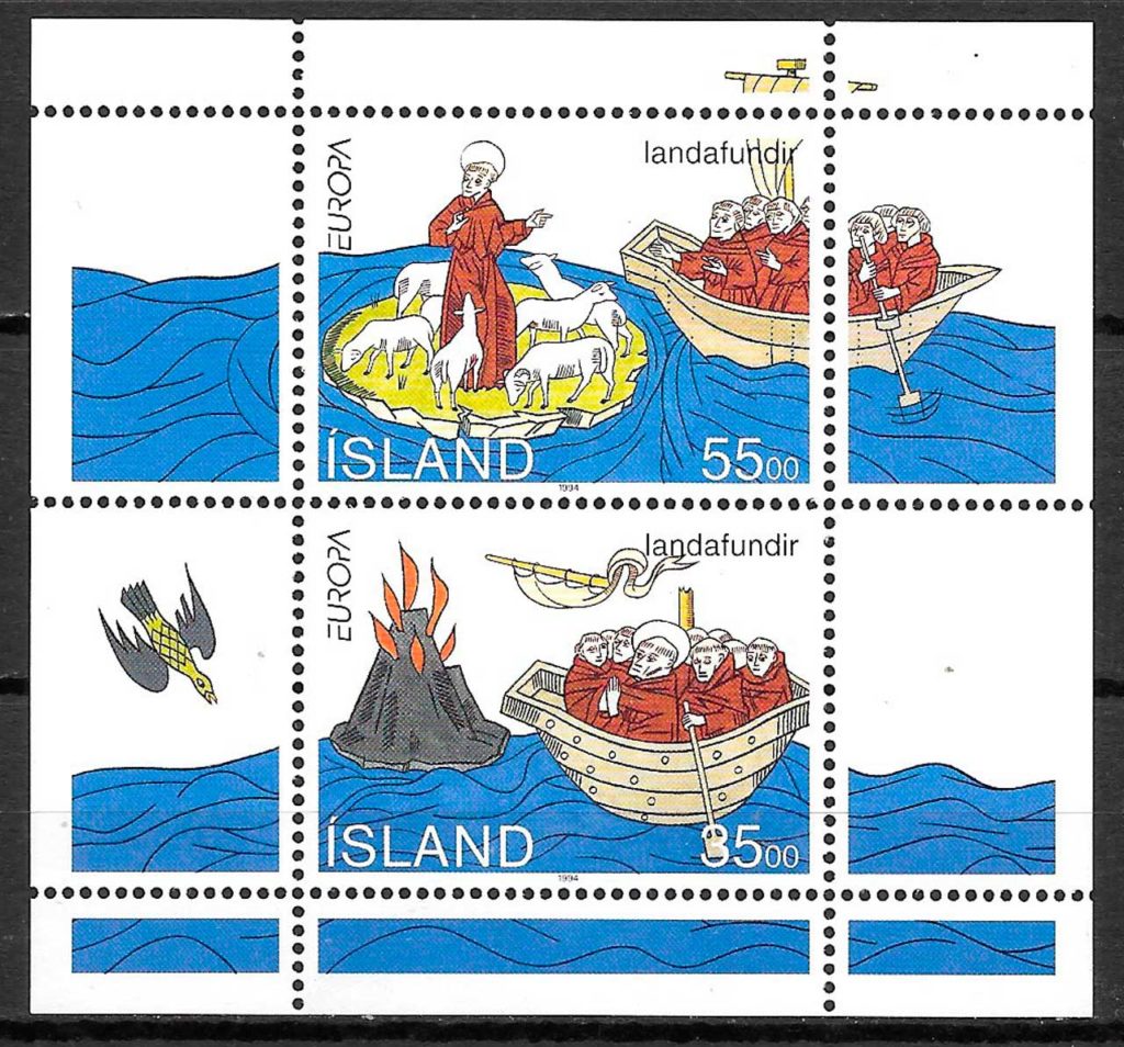 sellos Europa Islandia 1994