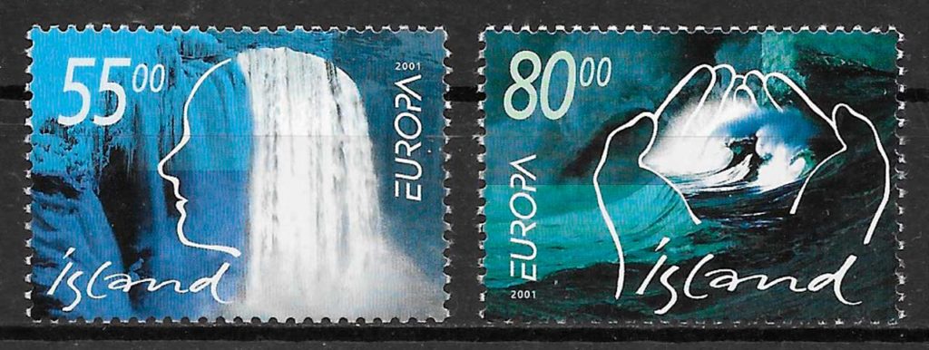 sellos Europa Islandia 2001