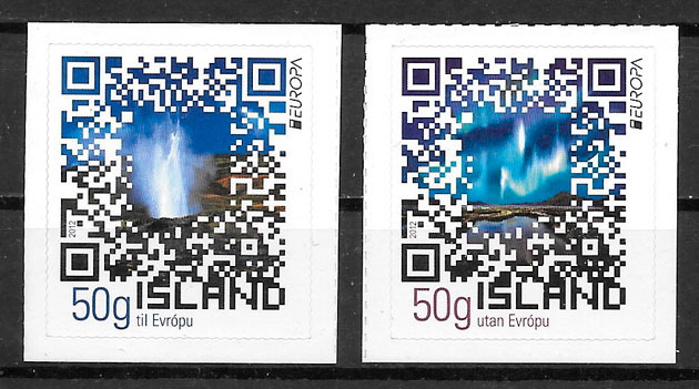 colección sellos Europa Islandia 2012