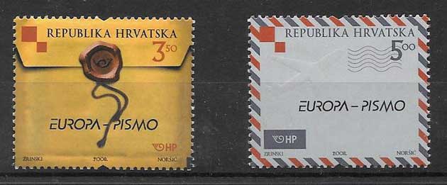 colección sellos Tema Europa Croacia 2008