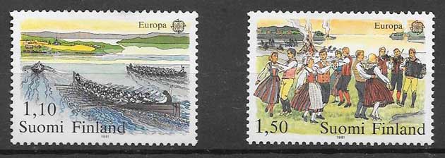 sellos Tema Europa Finlandia 1981