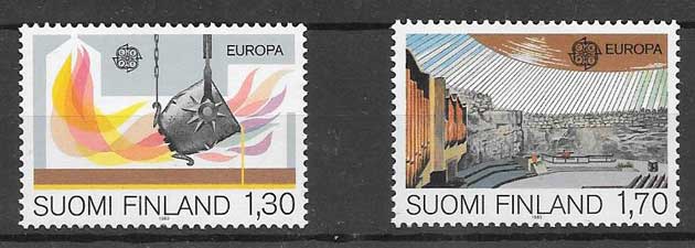 sellos Tema Europa Finlandia 1983