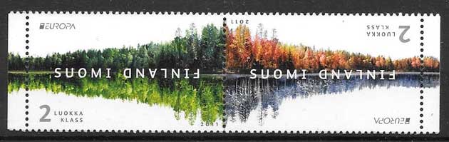 colección sellos Tema Europa Finlandia 2011