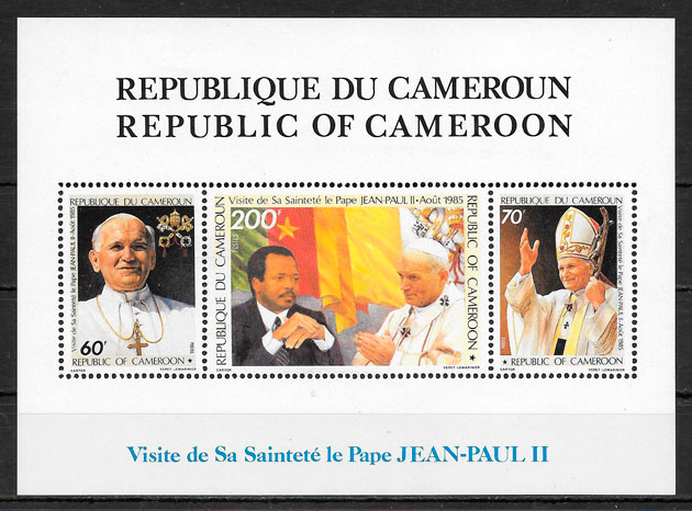 sellos personalidades Camerún 1985