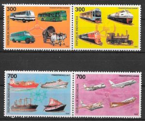 colección sellos transporte Indonesia 1997