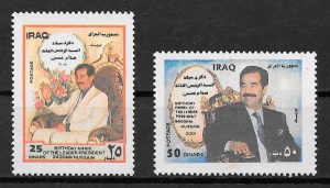 colección sellos personalidades Iraq 2001