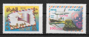 filatelia colección transporte Iraq 2002