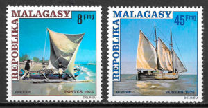 sellos transporte Madagasca 1975