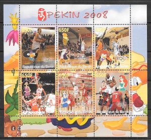 sellos deporte Benin 2008