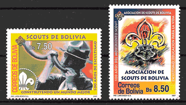 sellos temas varios Bolivia 2007
