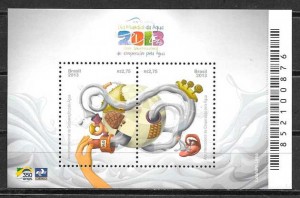 colección sellos temas varios Brasil 2013