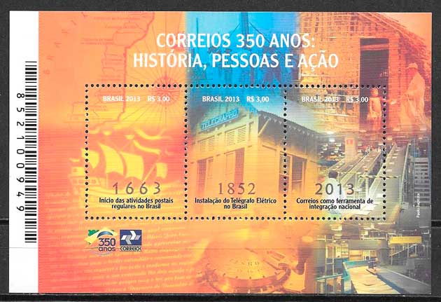 colección sellos temas varios Brasil 2013