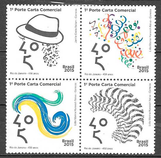 sellos temas varios Brasil 2015