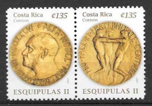 colección sellos varios temas Costa Rica 2007