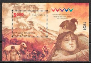 colección sellos temas varios Indonesia 2015