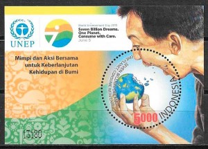 colección sellos varios temas Indonesia