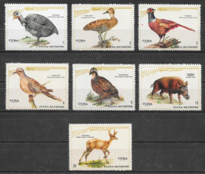 sellos fauna Cuba 1970