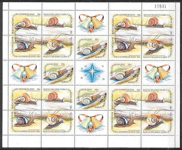 colección sellos fauna Cuba 2000