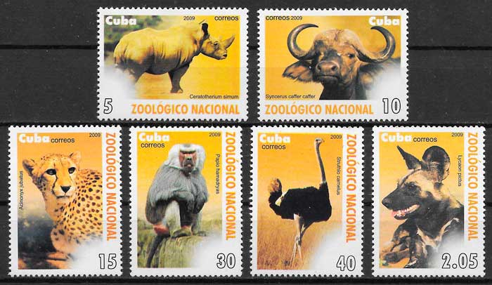 coleccion sellos fauna Cuba 2009