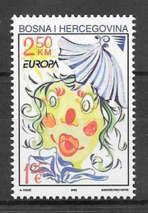 sellos tema Europa Bosnia Herzegovina 2002