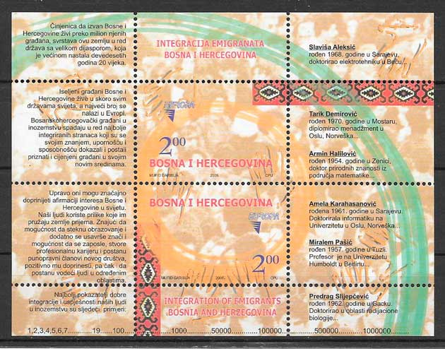 sellos tema Europa Bosnia Herzegovina 2006