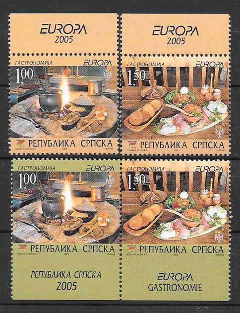 sellos tema Europa Bosnia Herzegovina Rep Serbia 2005