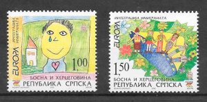 filatelia tema Europa Bosnia Herzegovina Rep Serbia 2006