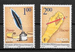 filatelia colección tema Europa Bosnia Herzegovina Rep. Serbia 2008