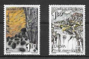 filatelia tema Europa Bosnia Herzegovina Hercg Bosna 2001