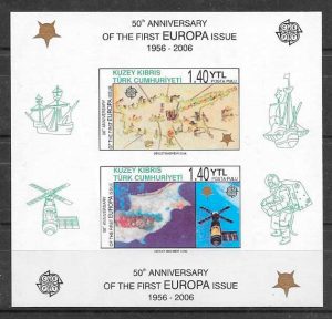 sellos tema Europa Chipre Turco 2006
