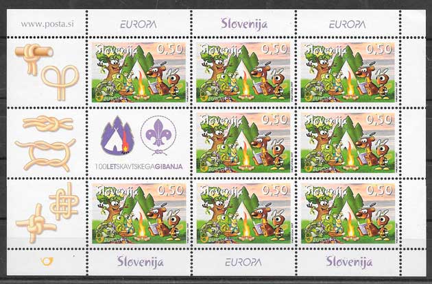 sellos tema Europa Eslovenia