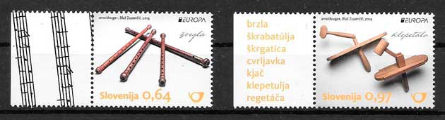 sellos tema Europa Eslovaquia 2014