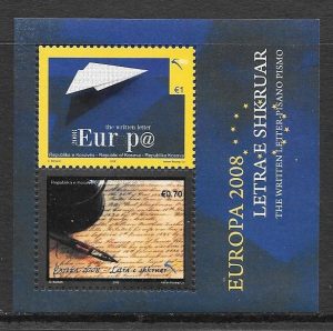 colección sellos tema Europa Kosovo 2008